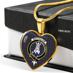 MacCallum Of Berwick Scottish Clan Heart Necklacemother's day gifts, gifts for mom, best gift for girlfriend, Tartan Heart Necklace Jewelry, Gold Heart Necklace, Silver Heart Necklace, Plaid Heart Necklace