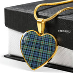 MacKinlay Ancient Scottish Clan Heart Necklacemother's day gifts, gifts for mom, best gift for girlfriend, Tartan Heart Necklace Jewelry, Gold Heart Necklace, Silver Heart Necklace, Plaid Heart Necklace