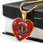 MacDougall Garthland Modern Scottish Clan Heart Necklacemother's day gifts, gifts for mom, best gift for girlfriend, Tartan Heart Necklace Jewelry, Gold Heart Necklace, Silver Heart Necklace, Plaid Heart Necklace