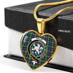 Inglis Scottish Clan Heart Necklacemother's day gifts, gifts for mom, best gift for girlfriend, Tartan Heart Necklace Jewelry, Gold Heart Necklace, Silver Heart Necklace, Plaid Heart Necklace