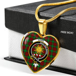 Kerr Scottish Clan Heart Necklacemother's day gifts, gifts for mom, best gift for girlfriend, Tartan Heart Necklace Jewelry, Gold Heart Necklace, Silver Heart Necklace, Plaid Heart Necklace