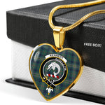Kennedy Modern Scottish Clan Heart Necklacemother's day gifts, gifts for mom, best gift for girlfriend, Tartan Heart Necklace Jewelry, Gold Heart Necklace, Silver Heart Necklace, Plaid Heart Necklace