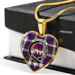MacDonald Of Sleat Dress Modern Scottish Clan Heart Necklacemother's day gifts, gifts for mom, best gift for girlfriend, Tartan Heart Necklace Jewelry, Gold Heart Necklace, Silver Heart Necklace, Plaid Heart Necklace