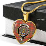 MacDougall Garthland Ancient Scottish Clan Heart Necklacemother's day gifts, gifts for mom, best gift for girlfriend, Tartan Heart Necklace Jewelry, Gold Heart Necklace, Silver Heart Necklace, Plaid Heart Necklace