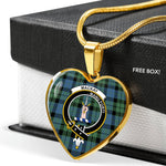 MacKay Ancient Scottish Clan Heart Necklacemother's day gifts, gifts for mom, best gift for girlfriend, Tartan Heart Necklace Jewelry, Gold Heart Necklace, Silver Heart Necklace, Plaid Heart Necklace