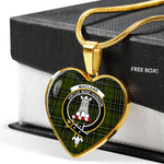 MacLean Hunting Scottish Clan Heart Necklacemother's day gifts, gifts for mom, best gift for girlfriend, Tartan Heart Necklace Jewelry, Gold Heart Necklace, Silver Heart Necklace, Plaid Heart Necklace