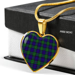 MacKinlay Modern Scottish Clan Heart Necklacemother's day gifts, gifts for mom, best gift for girlfriend, Tartan Heart Necklace Jewelry, Gold Heart Necklace, Silver Heart Necklace, Plaid Heart Necklace