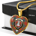 MacLean Of Duart Ancient Scottish Clan Heart Necklacemother's day gifts, gifts for mom, best gift for girlfriend, Tartan Heart Necklace Jewelry, Gold Heart Necklace, Silver Heart Necklace, Plaid Heart Necklace