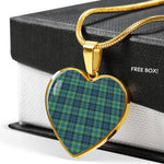 MacNeill Of Colonsay Scottish Clan Heart Necklacemother's day gifts, gifts for mom, best gift for girlfriend, Tartan Heart Necklace Jewelry, Gold Heart Necklace, Silver Heart Necklace, Plaid Heart Necklace