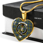 MacLellan Scottish Clan Heart Necklacemother's day gifts, gifts for mom, best gift for girlfriend, Tartan Heart Necklace Jewelry, Gold Heart Necklace, Silver Heart Necklace, Plaid Heart Necklace