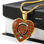 Langlands Scottish Clan Heart Necklacemother's day gifts, gifts for mom, best gift for girlfriend, Tartan Heart Necklace Jewelry, Gold Heart Necklace, Silver Heart Necklace, Plaid Heart Necklace