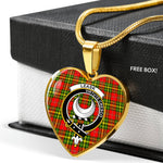 Leask Red Scottish Clan Heart Necklacemother's day gifts, gifts for mom, best gift for girlfriend, Tartan Heart Necklace Jewelry, Gold Heart Necklace, Silver Heart Necklace, Plaid Heart Necklace