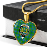 Johnstone Scottish Clan Heart Necklacemother's day gifts, gifts for mom, best gift for girlfriend, Tartan Heart Necklace Jewelry, Gold Heart Necklace, Silver Heart Necklace, Plaid Heart Necklace