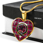 Little Scottish Clan Heart Necklacemother's day gifts, gifts for mom, best gift for girlfriend, Tartan Heart Necklace Jewelry, Gold Heart Necklace, Silver Heart Necklace, Plaid Heart Necklace