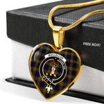 MacLellan Modern Scottish Clan Heart Necklacemother's day gifts, gifts for mom, best gift for girlfriend, Tartan Heart Necklace Jewelry, Gold Heart Necklace, Silver Heart Necklace, Plaid Heart Necklace