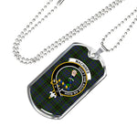 MacInnes Scottish Clan Tartan Military Dog Tag Necklace Jewelry