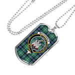 MacDonald Clan Ranald Of The Isles Hunting Ancient Scottish Clan Tartan Military Dog Tag Necklace Jewelry