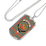 MacKintosh Ancient Scottish Clan Tartan Military Dog Tag Necklace Jewelry