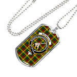 MacMillan Scottish Clan Tartan Military Dog Tag Necklace Jewelry
