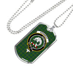 Kennedy Scottish Clan Tartan Military Dog Tag Necklace Jewelry