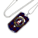 Home Modern Scottish Clan Tartan Military Dog Tag Necklace Jewelry