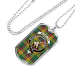 MacMillan Old Ancient Scottish Clan Tartan Military Dog Tag Necklace Jewelry