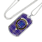 Ochterlony Scottish Clan Tartan Military Dog Tag Necklace Jewelry