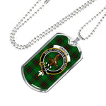Orrock Scottish Clan Tartan Military Dog Tag Necklace Jewelry