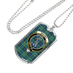 MacNeil of Colonsay Scottish Clan Tartan Military Dog Tag Necklace Jewelry