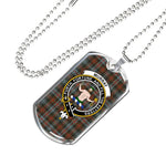 Murray Athole Of Atholl Weathered Scottish Clan Tartan Military Dog Tag Necklace Jewelry