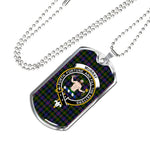 Murray Athole Of Atholl Modern Scottish Clan Tartan Military Dog Tag Necklace Jewelry