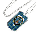 Keith Scottish Clan Tartan Military Dog Tag Necklace Jewelry
