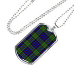 Newman Scottish Clan Tartan Military Dog Tag Necklace Jewelry