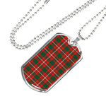 Princess Margaret Scottish Clan Tartan Military Dog Tag Necklace Jewelry