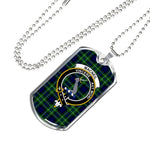 MacNeil of Colonsay Hunting Scottish Clan Tartan Military Dog Tag Necklace Jewelry