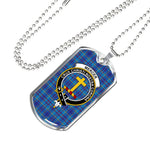 Mercer Scottish Clan Tartan Military Dog Tag Necklace Jewelry
