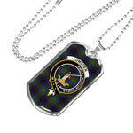 Lumsden Hunting Scottish Clan Tartan Military Dog Tag Necklace Jewelry