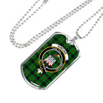 Kincaid Scottish Clan Tartan Military Dog Tag Necklace Jewelry