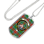 Muirhead Scottish Clan Tartan Military Dog Tag Necklace Jewelry