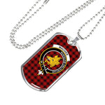 MacIver Scottish Clan Tartan Military Dog Tag Necklace Jewelry