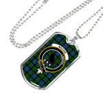 MacKie Scottish Clan Tartan Military Dog Tag Necklace Jewelry