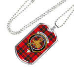 MacGillivray Modern Scottish Clan Tartan Military Dog Tag Necklace Jewelry