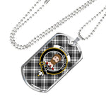 Menzies Scottish Clan Tartan Military Dog Tag Necklace Jewelry