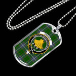 Pringle Scottish Clan Tartan Military Dog Tag Necklace Jewelry