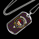 MacDonald Clan Donald Modern Scottish Clan Tartan Military Dog Tag Necklace Jewelry