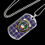 Kinnaird Scottish Clan Tartan Military Dog Tag Necklace Jewelry