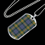 MacSporran Scottish Clan Tartan Military Dog Tag Necklace Jewelry