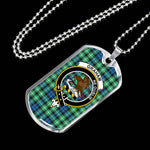 Graham Of Montrose Ancient Scottish Clan Tartan Military Dog Tag Necklace Jewelry