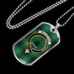 MacArthur Ancient Scottish Clan Tartan Military Dog Tag Necklace Jewelry