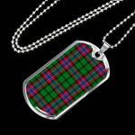 McGeachie Scottish Clan Tartan Military Dog Tag Necklace Jewelry